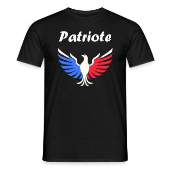 Patriotisches Frankreich-Emblem - Männer T-Shirt - Schwarz - Vorne - AI Model Male 178 light (178cm)