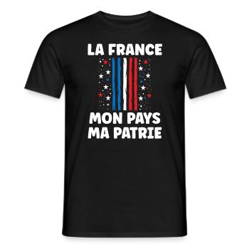Patriot France My Mapys My Homeland - Men's T-Shirt - black - Front - AI Model Male 178 light (178cm)