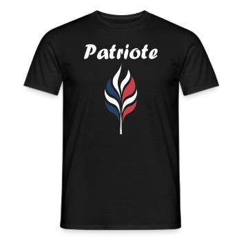 Patriotic France Emblem - Men's T-Shirt - black - Front - AI Model Male 178 light (178cm)