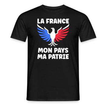 Patriot France My Mapys My Homeland - Men's T-Shirt - black - Front - AI Model Male 178 light (178cm)