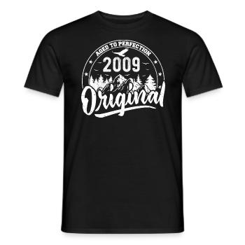 Original 2009 Vintage Birthday Gift 2009 - Men's T-Shirt - black - Front - AI Model Male 178 light (178cm)