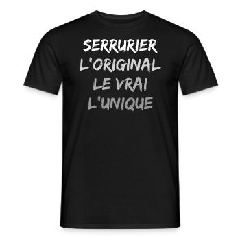 Serrurier - T-shirt homme - noir - Devant - AI Model Male 178 light (178cm)
