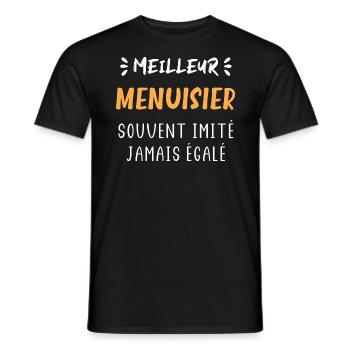 menuisier - T-shirt homme - noir - Devant - AI Model Male 178 light (178cm)