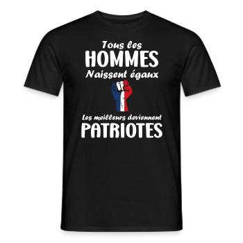 Homme patriotes - T-shirt homme - noir - Devant - AI Model Male 178 light (178cm)