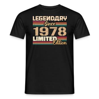 1978 Vintage 1978 Geburtstag geboren im Jahr 1978 - Männer T-Shirt - Schwarz - Vorne - AI Model Male 178 light (178cm)