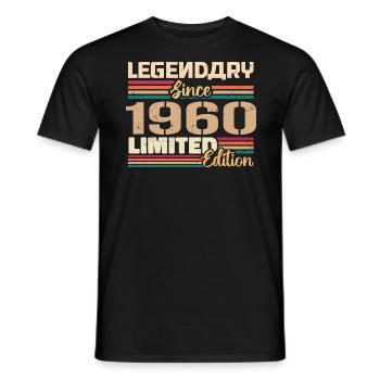 1960 Vintage 1960 Geburtstag geboren im Jahr 1960 - Männer T-Shirt - Schwarz - Vorne - AI Model Male 178 light (178cm)
