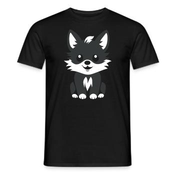 wolf - Men's T-Shirt - black - Front - AI Model Male 178 light (178cm)
