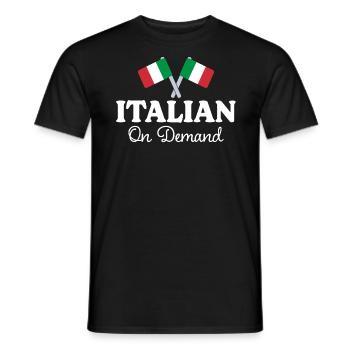 Italian Translator Italian Interpreter - Men's T-Shirt - black - Front - AI Model Male 178 light (178cm)