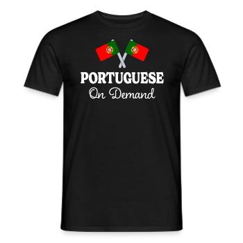 Portugiesisch Übersetzer Portugiesisch Dolmetscher - Männer T-Shirt - Schwarz - Vorne - AI Model Male 178 light (178cm)
