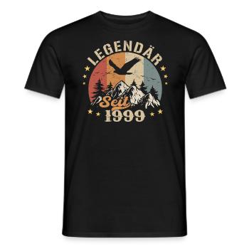 Legendary Since 1999 Vintage Vintage Birthday - Men's T-Shirt - black - Front - AI Model Male 178 light (178cm)