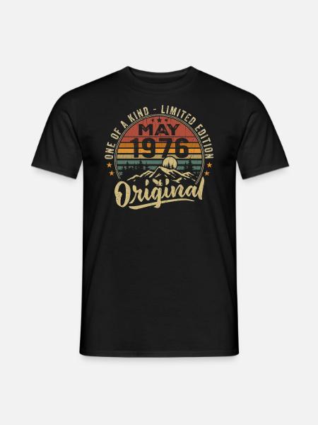 Mai 1976 Vintage Geburtstagsgeschenk Mai 1976 - Männer T-Shirt - Schwarz