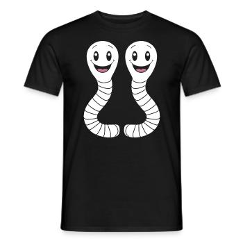 Humour ver de terre - T-shirt homme - noir - Devant - AI Model Male 178 light (178cm)