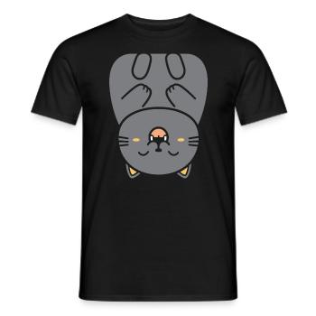 Chartreux kleine Katze - Männer T-Shirt - Schwarz - Vorne - AI Model Male 178 light (178cm)