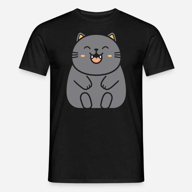 Katze - Männer T-Shirt - Schwarz