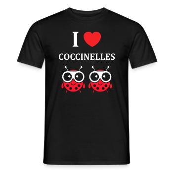 amour Coccinelle - T-shirt homme - noir - Devant - AI Model Male 178 light (178cm)
