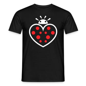 amour Coccinelle - T-shirt homme - noir - Devant - AI Model Male 178 light (178cm)