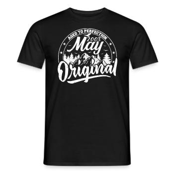 Mai 2003 Anniversaire Mai 2003 Cadeau Mai 2003 Mai - T-shirt homme - noir - Devant - AI Model Male 178 light (178cm)