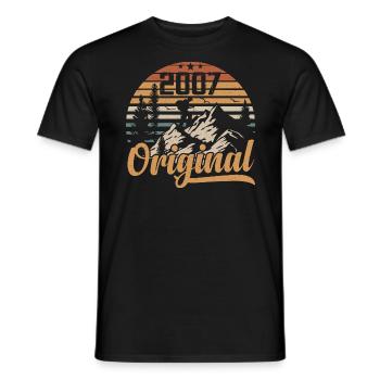 Original 2007 Retro 2007 Vintage 2007 Anniversaire - T-shirt homme - noir - Devant - AI Model Male 178 light (178cm)