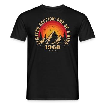 Jahrgang 1968 Retro 1968 1968 Jubiläumsgeschenk - Männer T-Shirt - Schwarz - Vorne - AI Model Male 178 light (178cm)