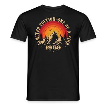 Jahrgang 1959 Retro 1959 Jubiläumsgeschenk 1959 - Männer T-Shirt - Schwarz - Vorne - AI Model Male 178 light (178cm)