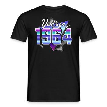 Retro 60th Anniversary 1964 - Men's T-Shirt - black - Front - AI Model Male 178 light (178cm)