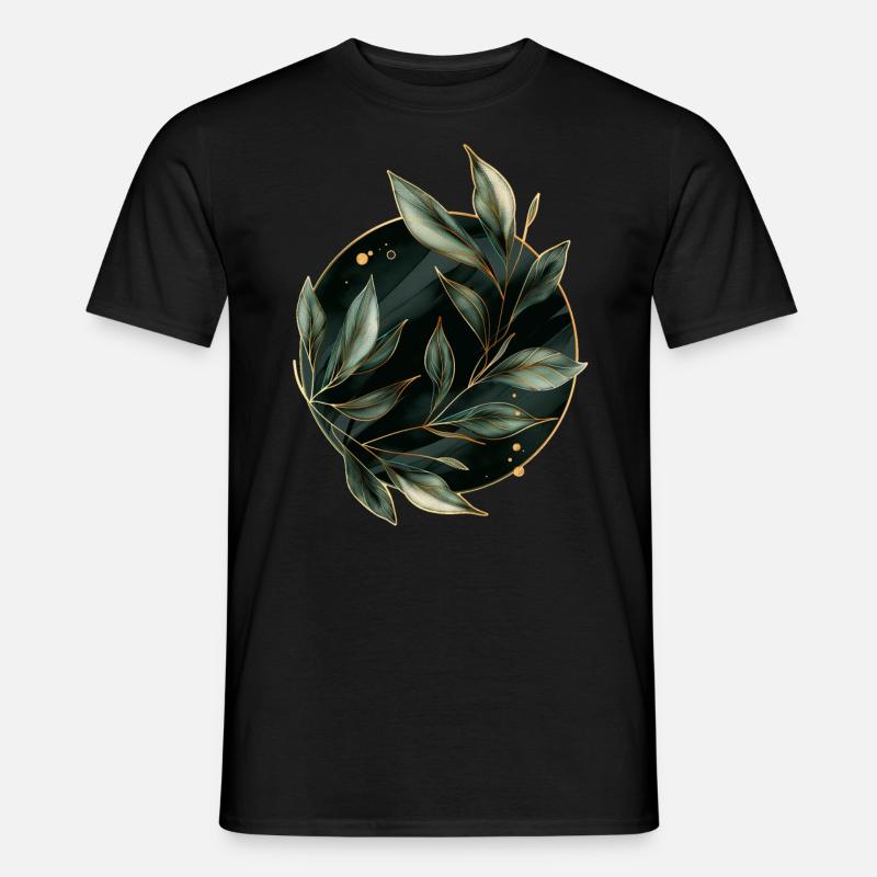Feuilles de plantes - T-shirt homme - noir