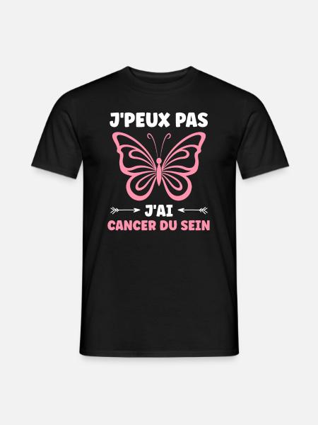 Sensibilisation cancer du sein - T-shirt homme - noir