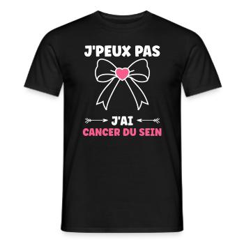 Sensibilisation cancer du sein - T-shirt homme - noir - Devant - AI Model Male 178 light (178cm)