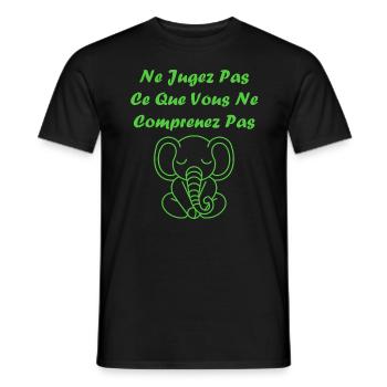 sensibilisation santé mentale - T-shirt homme - noir - Devant - AI Model Male 178 light (178cm)