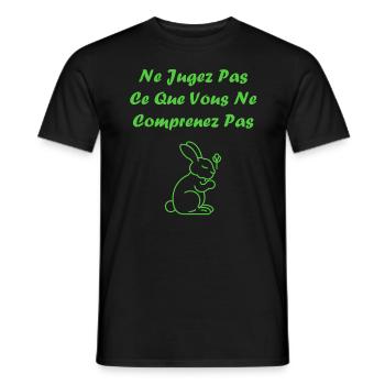sensibilisation santé mentale - T-shirt homme - noir - Devant - AI Model Male 178 light (178cm)