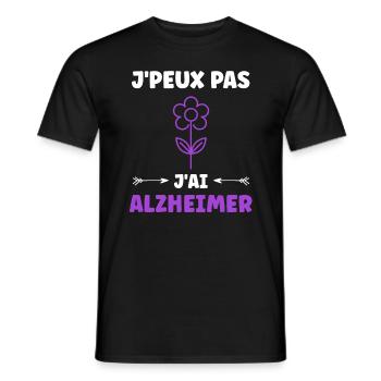 Sensibilisation à la maladie d’Alzheimer - T-shirt homme - noir - Devant - AI Model Male 178 light (178cm)