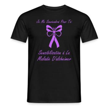 Sensibilisation à la maladie d’Alzheimer - T-shirt homme - noir - Devant - AI Model Male 178 light (178cm)