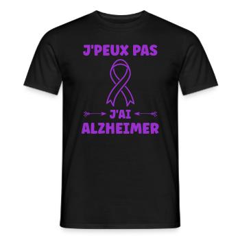 Sensibilisation à la maladie d’Alzheimer - T-shirt homme - noir - Devant - AI Model Male 178 light (178cm)