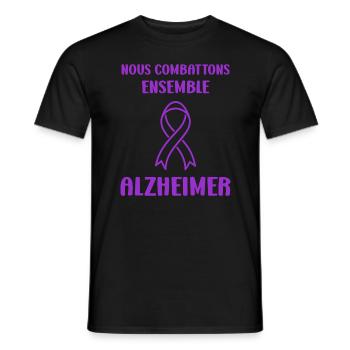 Sensibilisation à la maladie d’Alzheimer - T-shirt homme - noir - Devant - AI Model Male 178 light (178cm)