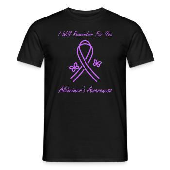 Sensibilisation à la maladie d’Alzheimer - T-shirt homme - noir - Devant - AI Model Male 178 light (178cm)