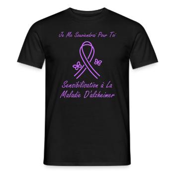 Sensibilisation à la maladie d’Alzheimer - T-shirt homme - noir - Devant - AI Model Male 178 light (178cm)