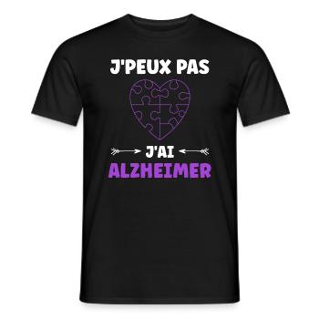 Sensibilisation à la maladie d’Alzheimer - T-shirt homme - noir - Devant - AI Model Male 178 light (178cm)
