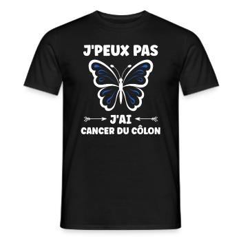 Sensibilisation au cancer du côlon - T-shirt homme - noir - Devant - AI Model Male 178 light (178cm)
