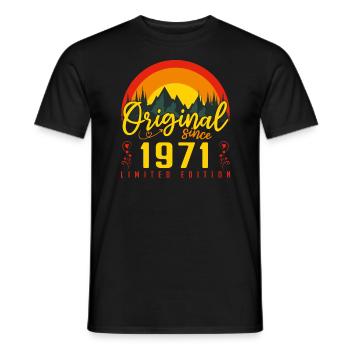 1971 Birthday Gift 1971 Anniversary - Men's T-Shirt - black - Front - AI Model Male 178 light (178cm)