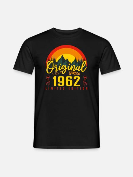 Geburtstag 1962 Geschenk 1962 Geburtstag - Männer T-Shirt - Schwarz