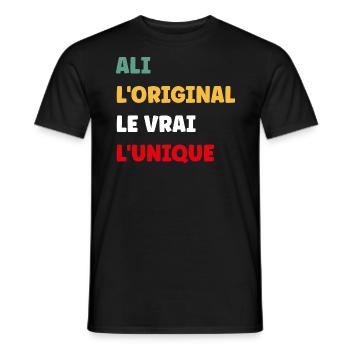 L'original le vrai l'unique ali - T-shirt homme - noir - Devant - AI Model Male 178 light (178cm)