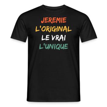 L'original le vrai l'unique Jeremie - T-shirt homme - noir - Devant - AI Model Male 178 light (178cm)