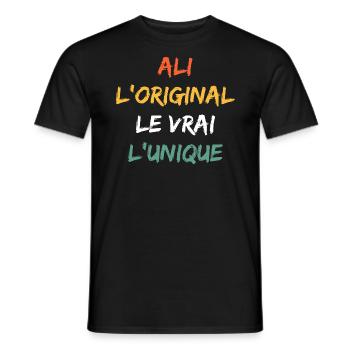 ali - T-shirt homme - noir - Devant - AI Model Male 178 light (178cm)