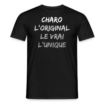L'original le vrai l'unique charo - T-shirt homme - noir - Devant - AI Model Male 178 light (178cm)