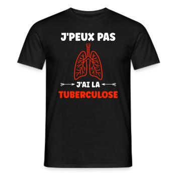 Sensibilisation à la tuberculose - T-shirt homme - noir - Devant - AI Model Male 178 light (178cm)
