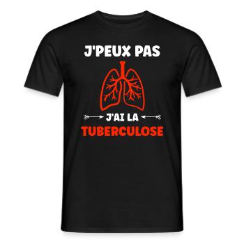 Sensibilisation à la tuberculose - T-shirt homme - noir - Devant - AI Model Male 178 light (178cm)