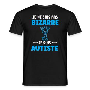 sensibilisation à l'autisme autiste - T-shirt homme - noir - Devant - AI Model Male 178 light (178cm)