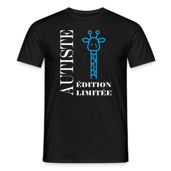 sensibilisation à l'autisme autiste - T-shirt homme - noir - Devant - AI Model Male 178 light (178cm)