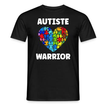 sensibilisation a l'autisme autiste - T-shirt homme - noir - Devant - AI Model Male 178 light (178cm)