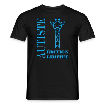 sensibilisation à l'autisme autiste - T-shirt homme - noir - Devant - AI Model Male 178 light (178cm)